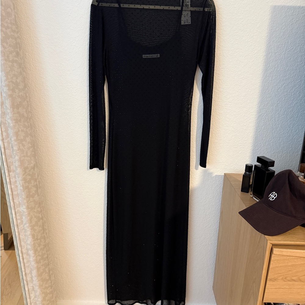 Abercrombie & Fitch Black Long Sleeve Dress